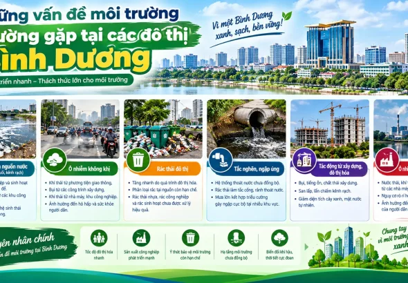 Những vấn đề môi trường thường gặp tại các đô thị Bình Dương