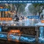 mưa lớn ảnh hưởng đến hệ thống thoát nước Hà Nội