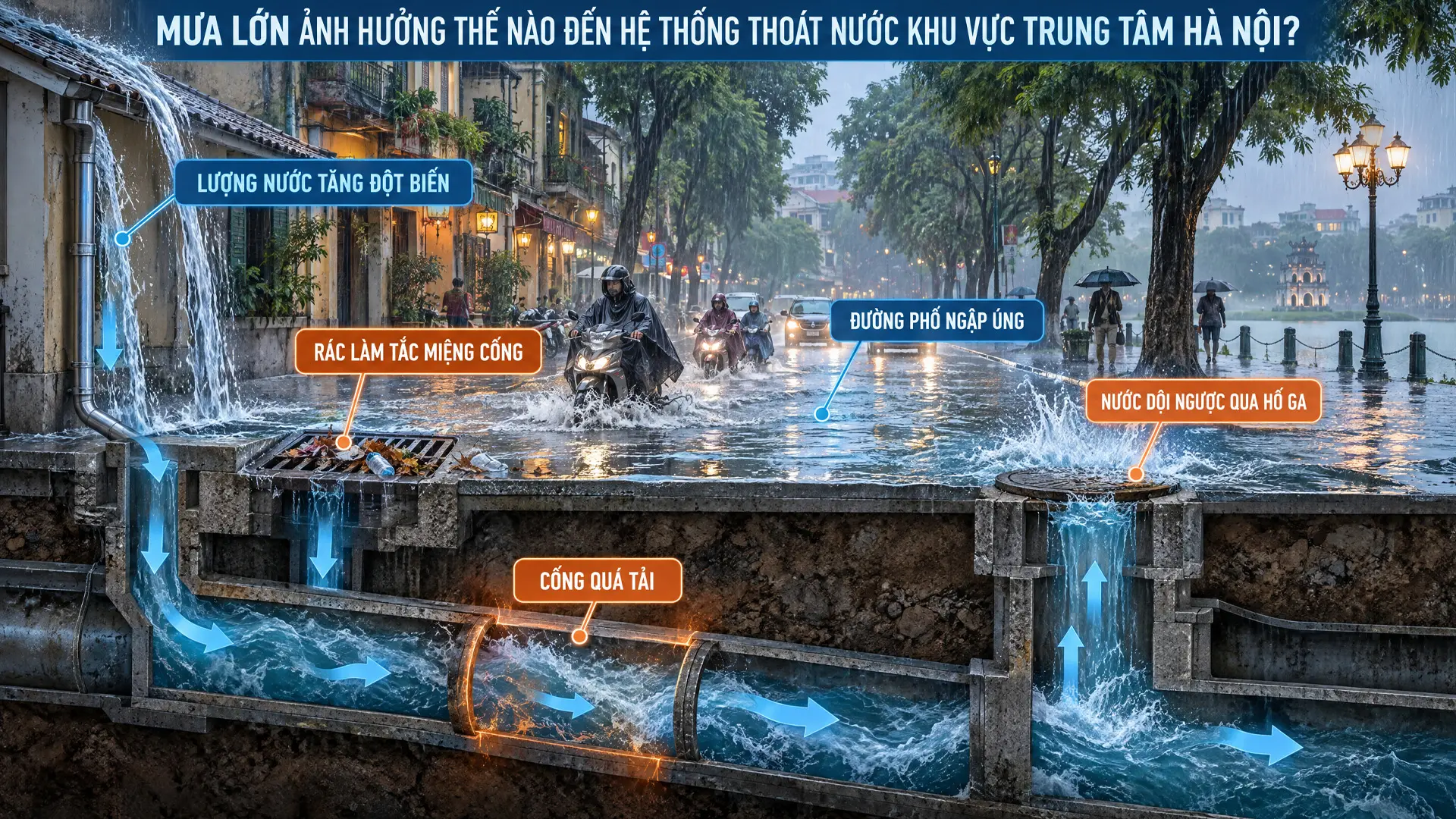 mua-lon-anh-huong-den-he-thong-thoat-nuoc-Ha-Noi